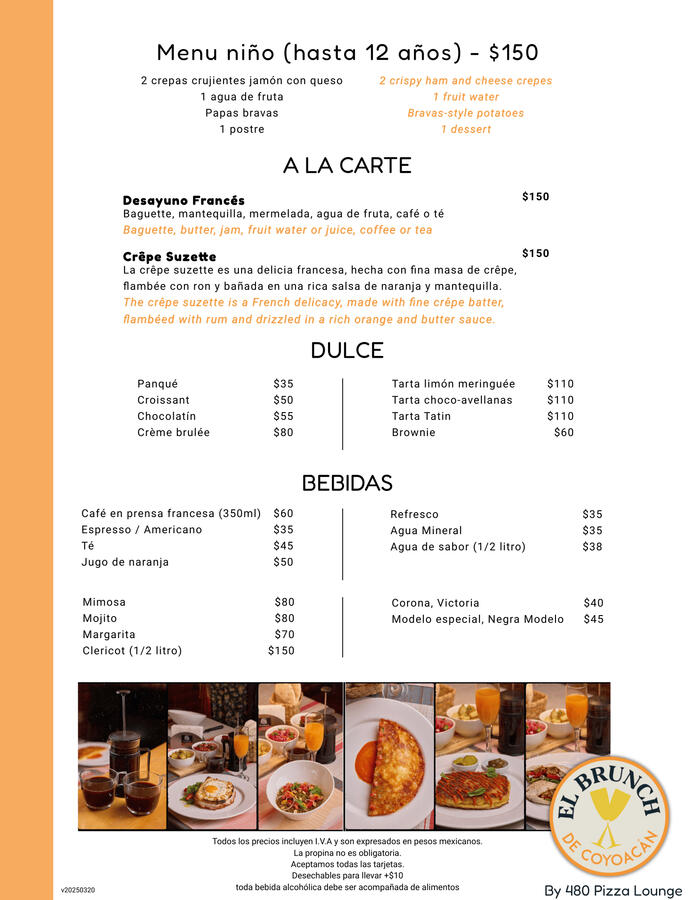 Nuestro paquete incluye bottomless mimosa